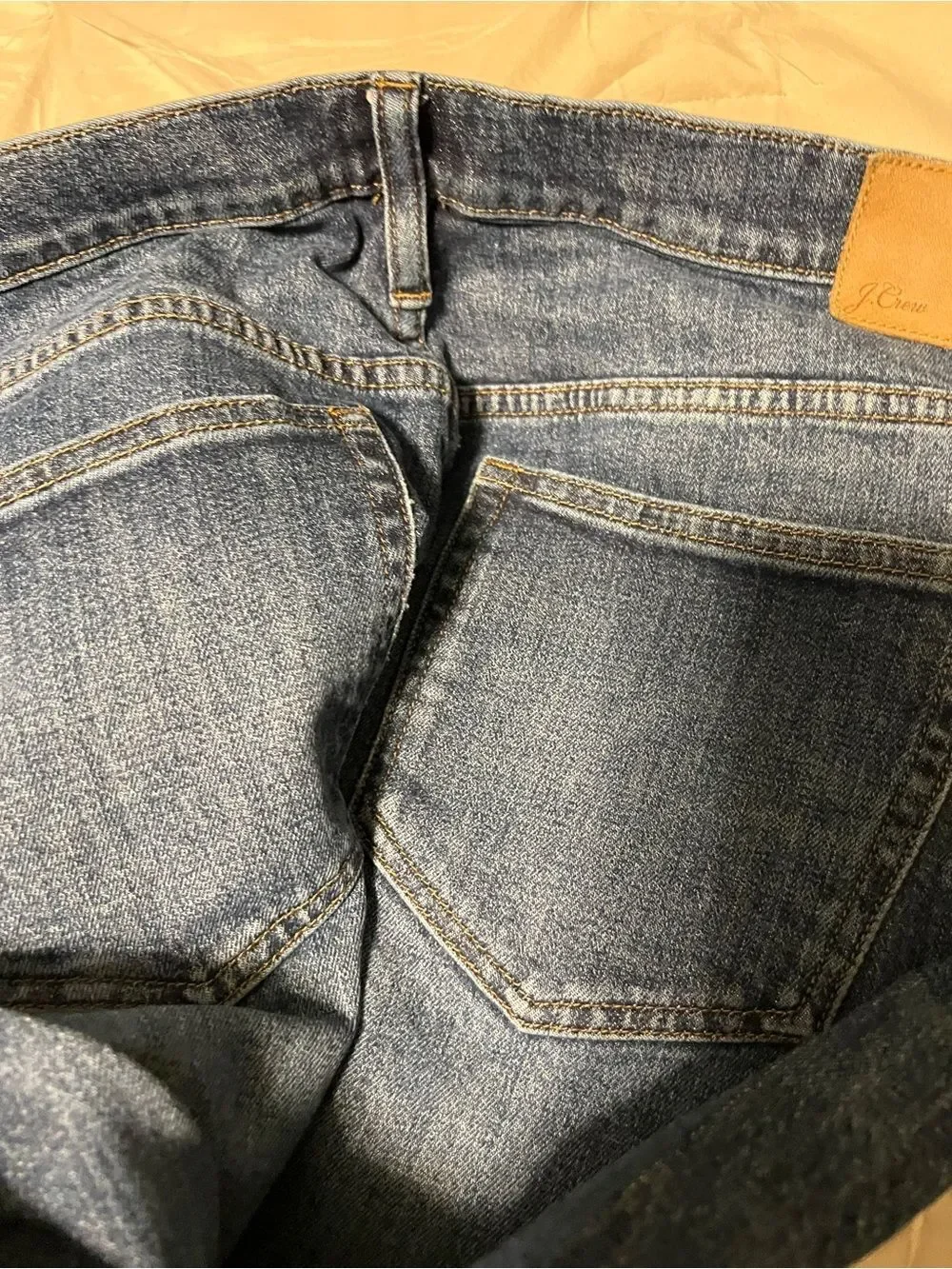 J. Crew High-Rise Button-Fly Medium Blue Jeans